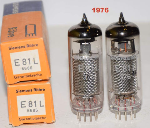 (PAIR) E81L=6686 Siemens East Germany NOS 1976 (20ma and 20.5ma)