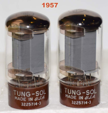 (!!!!) (Best Value Pair) 5881 Tungsol used/75% 1957 (54ma and 59ma) (Gm 75%)