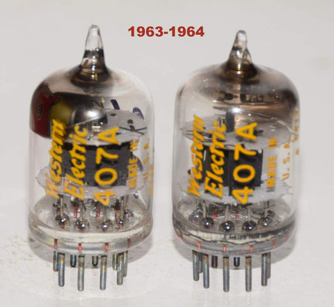 (!!!) (Recommended Pair) 407A Western Electric used/good 1963-1964 (35-38/26 and 36-38/26)