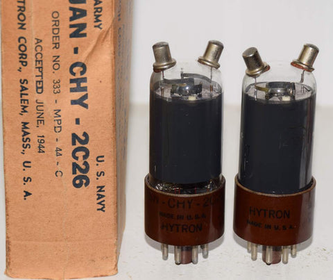 (!) (PAIR) 2C26 Hytron NOS 1944 (68/38 and 72/38)