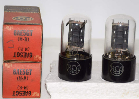 (!!) (Recommended Pair) 6AE5GT Tungsol branded RCA NOS 1940's (6.7ma and 6.8ma)