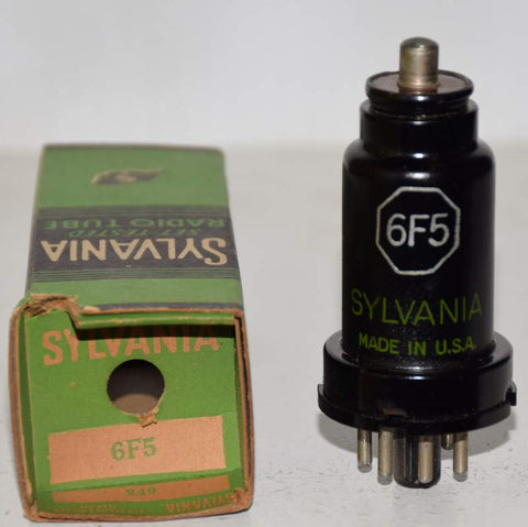 6F5 Sylvania metal can NOS 1940's (1.6ma Gm=2000)