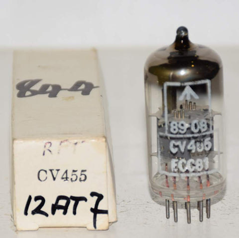 (!) (Best Value Single) CV455=12AT7=ECC81 RFT East Germany NOS 1980's (8.4/9.0ma)