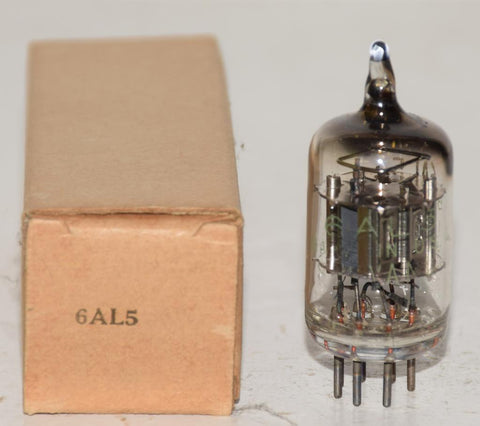 6AL5 Sylvania D getter NOS 1955 (47/40 and 47/40)