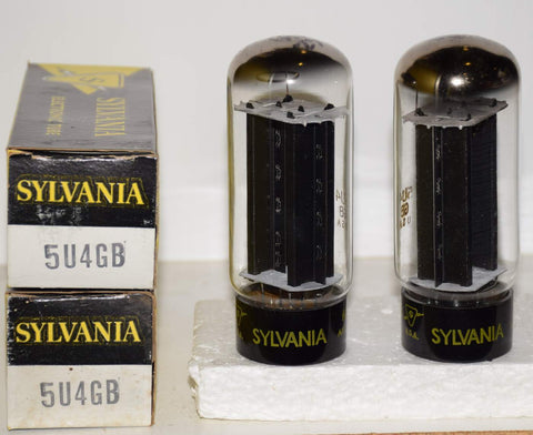 (!!!) (Best Pair) 5U4GB Sylvania NOS 1960's (59-62/40 and 60-62/40)