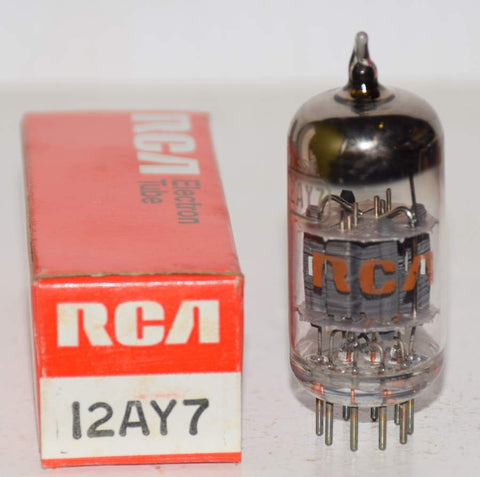 (!!!!) (BEST RCA Single) 12AY7 RCA NOS gray plates 1971 (2.2/2.2ma) (Fender, Apex) 1% section balance
