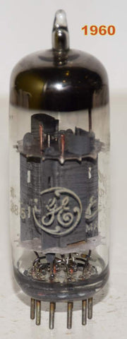 12BH7A GE gray oval plates used/good 