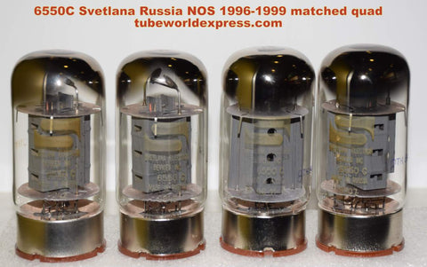 (!!!!) (Best Quad) 6550C Svetlana Russian NOS 1996-1999 (149, 149, 149.4, 150mA)