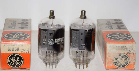 (!!!) (BEST PAIR) 6JB6A RCA branded GE NOS 1960's (80ma and 86ma)