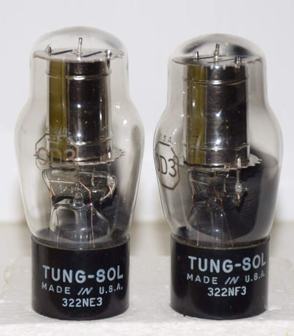 (!) (1 PAIR) 0D3 Tungsol used/test like new 1950's (argon)