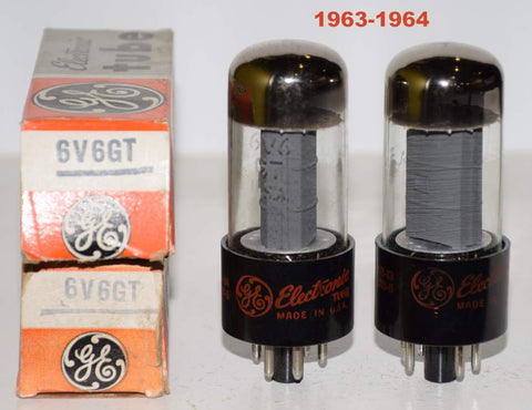 (!!!!) (Recommended Pair) 6V6GT GE NOS 1963-1964 (45ma and 47.6ma)