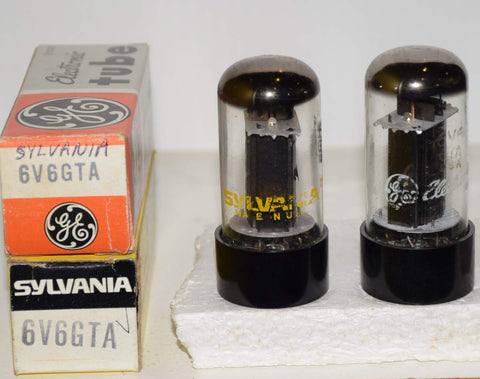 (!!!) (Recommended Pair) 6V6GTA Sylvania NOS 1970 era same build (40ma and 41ma)