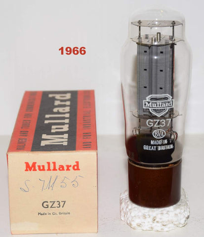 (!!!!) (Best Overall Single) GZ37 Mullard UK NOS 1966 (52/40 and 52/40) 1% section balance
