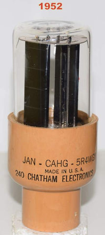 (!) JAN-CAHG-5R4WGY Chatham by Tungsol used/good 1952 (50/40 and 56/40)