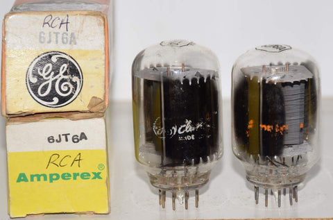 (!!!) (Recommended Pair) 6JT6A RCA rebranded GE and Amperex NOS 1970 era (66ma and 67ma)