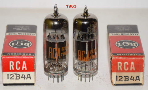 (!) (Recommended Pair) 12B4A RCA NOS 1963 (40ma and 41ma)