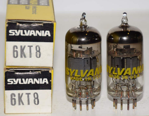 (!) (Best Pair) 6KT8 Sylvania NOS 1970's (4.4/12ma and 5.2/13ma)