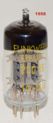PCC85=9AQ8 Funkwerk RFT Germany NOS 1958 in white box (13.5/16.0ma)