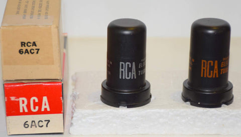 (!!) (Pair) 6AC7 RCA NOS 1957-1965 (9.2/9.2ma) 1-2% matched