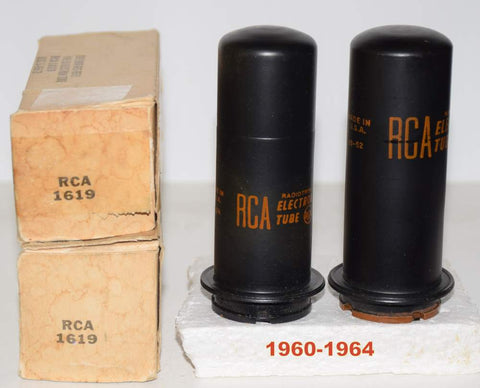 (!!!) (Recommended Pair) 1619 RCA NOS 1960-1964 (52ma and 53ma)