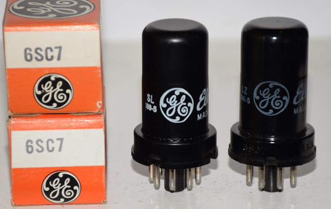 (!!!) (Recommended Pair) 6SC7 GE metal can NOS 1969-1977 (1.7/1.9ma and 1.6/1.8ma) (same Gm)