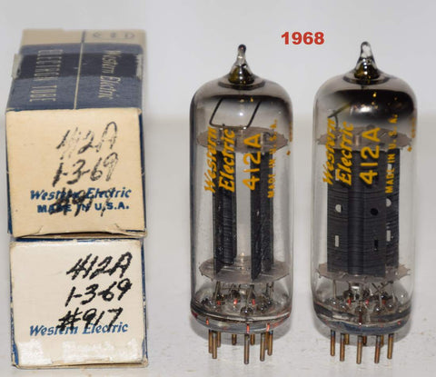 (!!) (Best Pair) 412A Western Electric NOS 