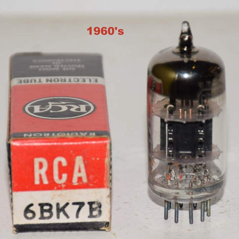 (!!!!) (Single) 6BK7B RCA NOS 1960's faded printing (7.4/7.4ma)