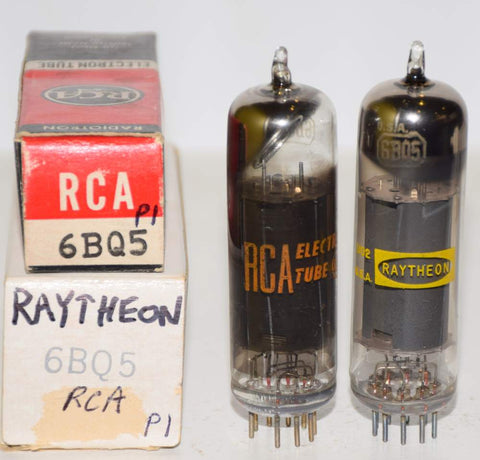 (!!!!) (Recommended Pair) 6BQ5 RCA NOS 1960's (50.5ma and 48.2ma)