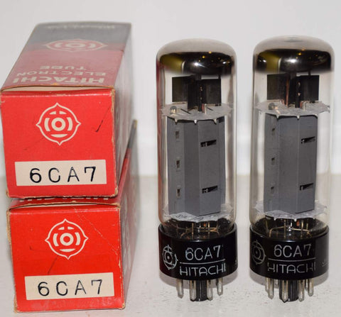 (!!) (BEST PAIR) EL34 Hitachi Japan NOS 1960's (74.5ma and 77.5ma) (very close Gm) (rare)