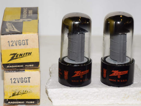 (PAIR) 12V6GT GE Zenith NOS 1960's (47ma and 50.4ma)