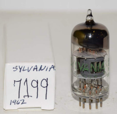 (!!) (Good Value Single) 7199 Sylvania like new 1962 (11ma pentode, 8.5ma triode)