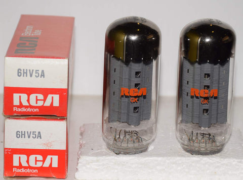 (PAIR) 6HV5A GE branded RCA NOS original boxes (101/60 x 2 tubes)