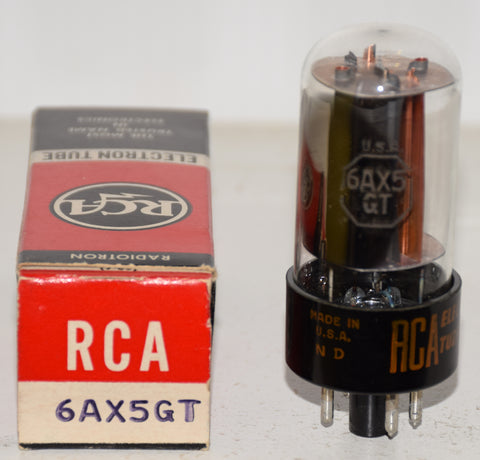 6AX5GT RCA NOS 1963 (52/40 and 58/40)