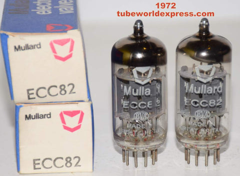 (!!!!!) (Best Pair) 12AU7 Mullard UK NOS 1972 (11.8/11.0ma and 11.5/11.2ma) (Rogue, Hovland, Audio Note)