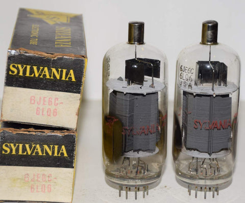 (!!!!) (Recommended Pair) 6LQ6=6JE6C Sylvania NOS 1970 era (76ma and 77ma)