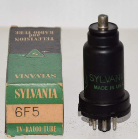 6F5 Sylvania metal can NOS 1954 (1.0ma Gm=1500)