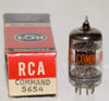 (!!!!) (Recommended Pair) 5654=6AK5 RCA Command Series black plate NOS 1964-1966 (9.2ma and 8.3ma) (Same Gm)