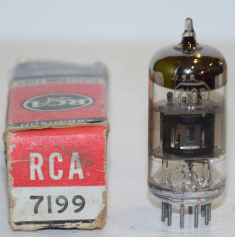 (!!!!) (Recommended Single) 7199 RCA black plates NOS 1960's (19.5ma pentode / 8ma triode)