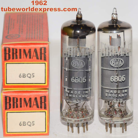 (!!!) (Recommended Pair) EL84 Brimar England NOS 1962 (59ma and 60ma) (very sweet) (recommended for FIXED-BIAS amp only due to high current)