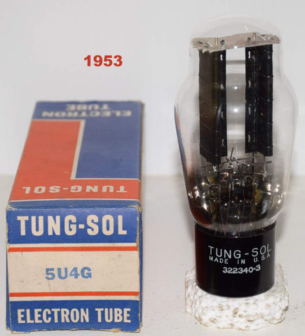 (!!!!) (BEST SINGLE) 5U4G TUNGSOL NOS 1953 (56/40 and 52/40)