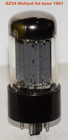 (!!!!!) (Recommended Single) 5AR4/GZ34 Mullard fat base tests like new 1961 no printing (57/40 and 57/40)