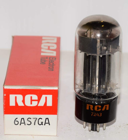 (!) (Best Single) 6AS7GA RCA black plates NOS 1972 (114ma and 127ma)