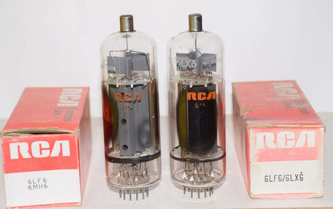 (!!!) (Best Pair) 6LF6 RCA JAPAN branded Gt. Britain Big Bottle Euro style construction NOS 1973-1975 (115ma and 116ma) 1-2% matched