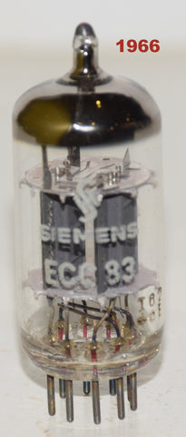 (!!!) (Best Value Single) 12AX7=ECC83 SIEMENS HALSKE GERMANY like new 1966 (1.0/1.1ma)