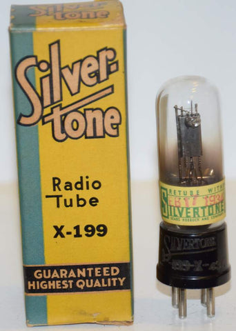 99=X-199 Silvertone NOS 1934 (2.5ma, Gm=500) (strong single)