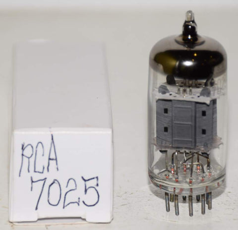 (!!!) 7025 RCA ribbed gray plates used/good 1960's faded printing (Gm=1400/1600 and 0.9/1.1mA) (V1 guitar amp)