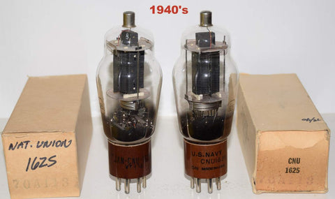 (!!!) (Recommended Pair) JAN-CNU-1625=VT-136 National Union NOS 1940's (80/40 and 78/40)