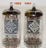 (!!!!!) (3RD BEST PAIR) 12AU7=ECC82 Telefunken Germany smooth plates NOS 1961-1965 1-5% matched (10.5/12.0ma and 12.2/10.2ma)