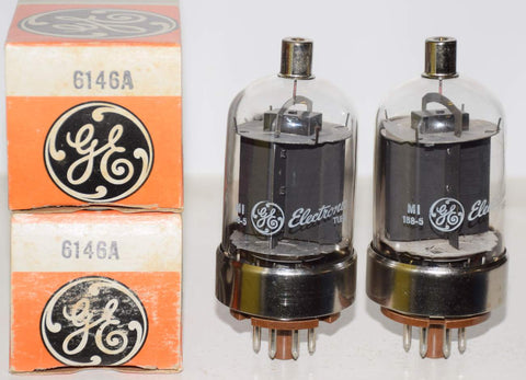 (!!!!) (Recommended Pair) 6146A GE NOS 1974 (108ma and 104ma)