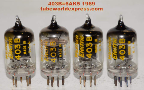 (!!!!) (Recommended Quad) 403B=6AK5 Western Electric NOS 